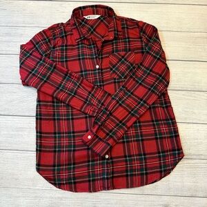 H&M Red and Green Plaid Men's Shirt